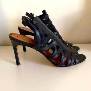 Black Via Spiga caged Sandals